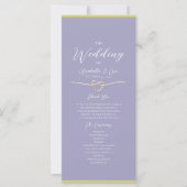 Programme de mariage Orange Violet Citron Vert (Devant)