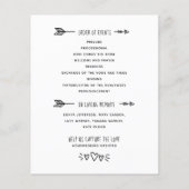 Programme de mariage Ordre des événements (Dos)