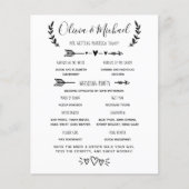 Programme de mariage Ordre des événements (Devant)