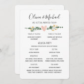 Programme de mariage Ordre des événements (Devant / Derrière)