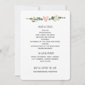 Programme de mariage Ordre des événements (Dos)