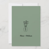 Programme de Mariage : Ordre des Événements en Ver (Dos)