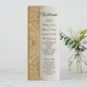 Programme de mariage orné d'or moderne (Debout devant)