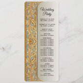 Programme de mariage orné d'or moderne (Dos)