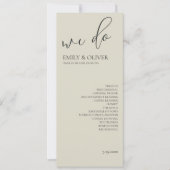 Programme de mariage Oyster Shells (Devant)