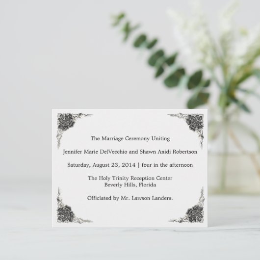 Programme de mariage, page 1 de 2. (Debout devant)