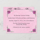 Programme de mariage, page 1 de 2. (Devant / Derrière)