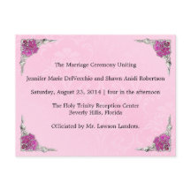 Programme de mariage, page 1 de 2.