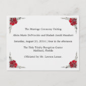 Programme de mariage, page 1 de 2. (Devant)