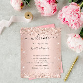 Programme de mariage pailleté rose gold pas cher