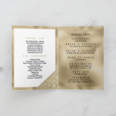 Programme de mariage paillettes blanc or géométriq (Intérieur)