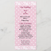 Programme de mariage Pale Pink Hearts (Devant)