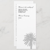 Programme de mariage Palm tree modèle (Devant / Derrière)