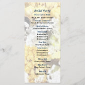 Programme de mariage Panier de fleurs séchées (Dos)