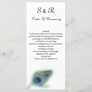 programme de mariage paon