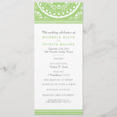 Programme de mariage Papel Picado - Vert (Devant)