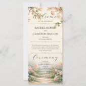 Programme de mariage Papillon Fleur Sauvage Jardin (Devant)