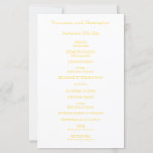 Programme de mariage Papillon jaune (Dos)