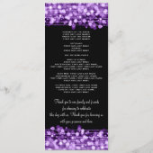 Programme de mariage Party Sparkles Violet (Dos)
