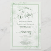 Programme de mariage pas cher aux pivoines boho ve (Devant)