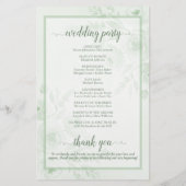 Programme de mariage pas cher aux pivoines boho ve (Dos)