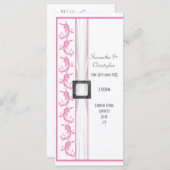 Programme de mariage pastel rose et blanc (Devant / Derrière)