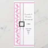 Programme de mariage pastel rose et blanc (Devant)