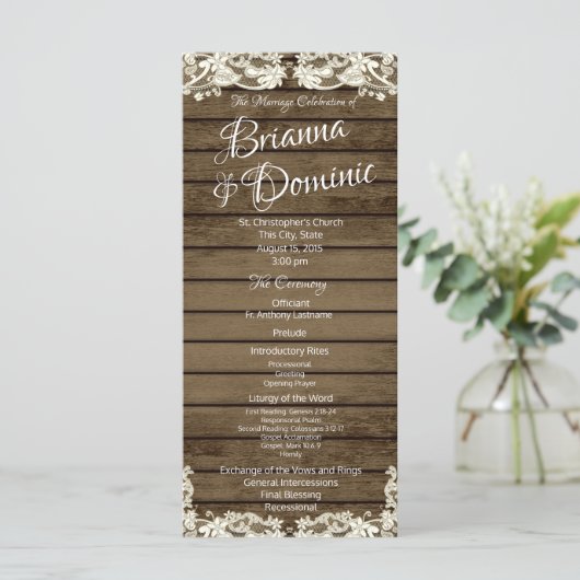 Programme de mariage Pays Grange Romance (Debout devant)