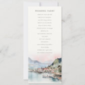 Programme de mariage paysage aquarelle Kauai Hawaï (Dos)
