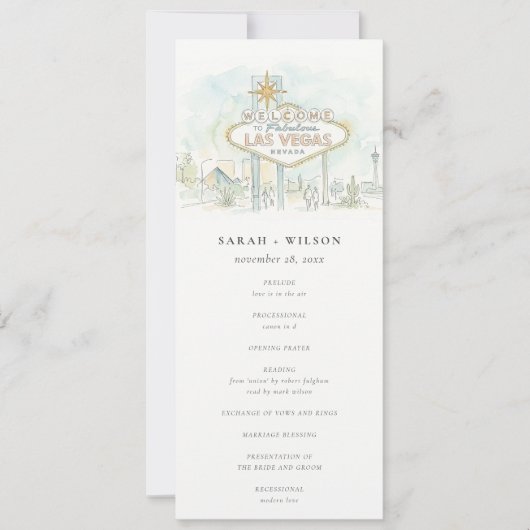 Programme de mariage paysage de Las Vegas Nevada (Devant)