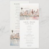 Programme de mariage paysage de Seattle Washington (Devant / Derrière)