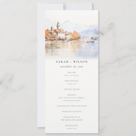 Programme de mariage paysage Montreux Suisse (Devant)