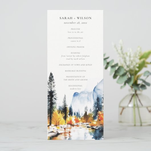 Programme de mariage paysager de Mountain River Fa (Debout devant)