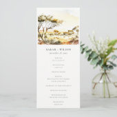 Programme de mariage paysager en Afrique aquarelle (Debout devant)