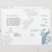 Programme de mariage Peacock Circulaire (Devant / Derrière)