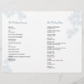 Programme de mariage Peacock Circulaire (Dos)