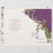 Programme de mariage Peacock & Etchings vintage (Devant / Derrière)