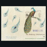 Programme de mariage Peacock Feathers<br><div class="desc">voir plus vintage paon oiseau Peacock Wedding Invitations Vintage Art nouveau Peacock Bird Parade Mariage -voir plus Vintage Bird Products Vintage Paisley Peacock Colors ou Fuchsia and Lime Paisley Faire-part de mariage -Paisley Peacock Colours Wedding Invitations, RSVP, Save the Date and Direction or Reception Cards. Cartes RSVP et Place RSVP...</div>