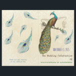 Programme de mariage Peacock Feathers<br><div class="desc">voir plus vintage paon oiseau Peacock Wedding Invitations Vintage Art nouveau Peacock Bird Parade Mariage -voir plus Vintage Bird Products Vintage Paisley Peacock Colors ou Fuchsia and Lime Paisley Faire-part de mariage -Paisley Peacock Colours Wedding Invitations, RSVP, Save the Date and Direction or Reception Cards. Cartes RSVP et Place RSVP...</div>