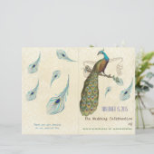 Programme de mariage Peacock Feathers (Debout devant)
