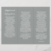 Programme de mariage peint en mason bocal rose gri (Dos)