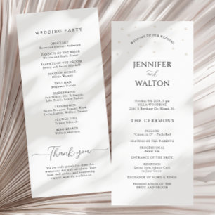 Programme de mariage Perles Blanches