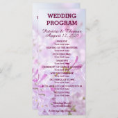 Programme de mariage personnalisable (Devant / Derrière)