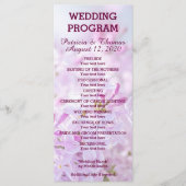 Programme de mariage personnalisable (Devant)