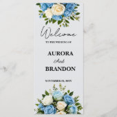 Programme de mariage personnalisé avec design flor (Devant)