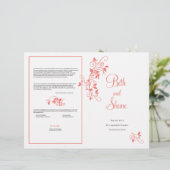 Programme de mariage personnalisé - Corail (Debout devant)