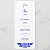Programme de mariage personnalisé Dahlia (Dos)