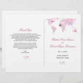 Programme de mariage personnalisé de l'aquarelle d (Devant / Derrière)