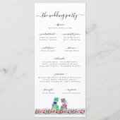Programme de mariage personnalisé Dinosaur Bride & (Dos)