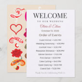 Programme de mariage personnalisé élégant (Devant / Derrière)